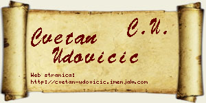 Cvetan Udovičić vizit kartica